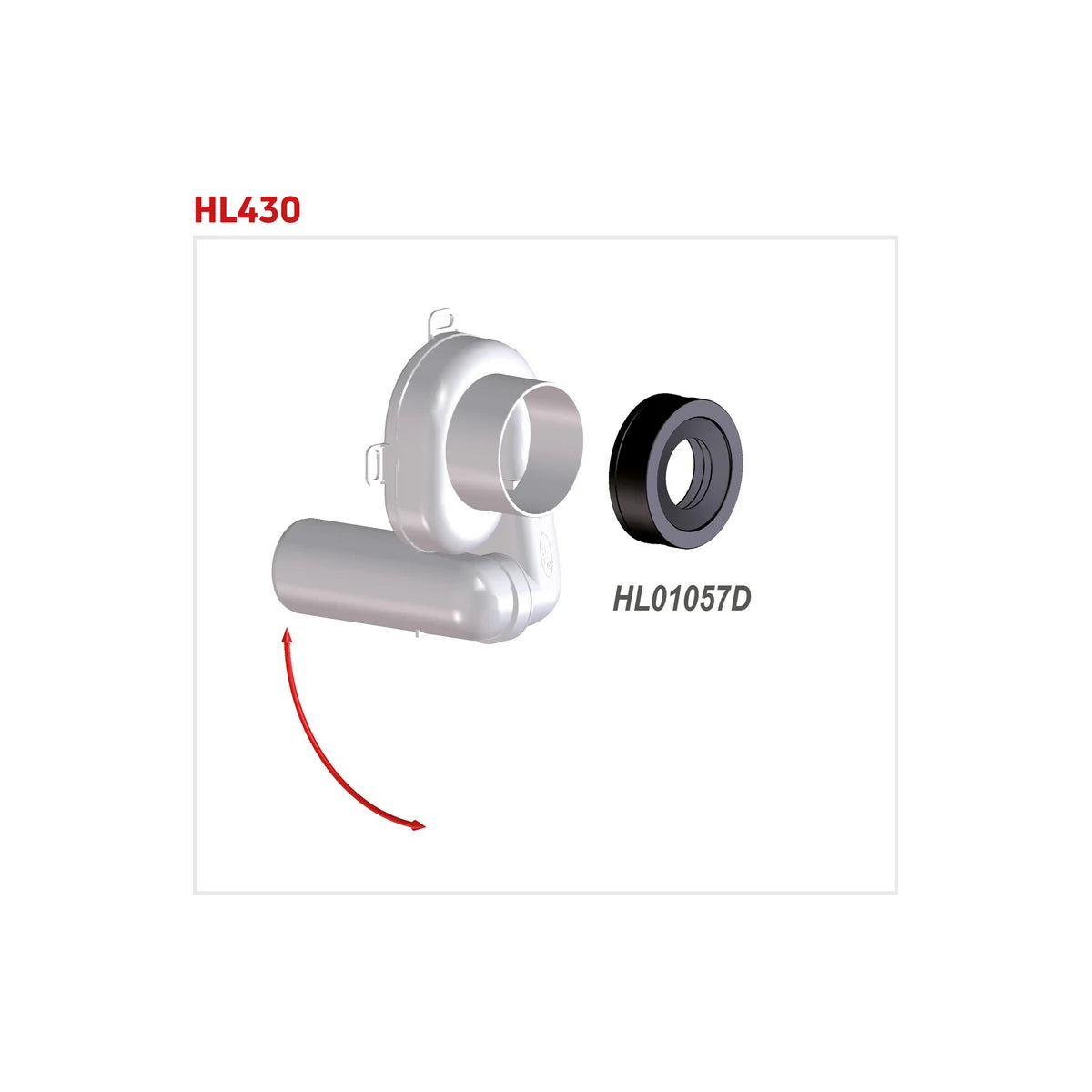 HL Urinal Absaug-Sifon DN50 schwenkbar