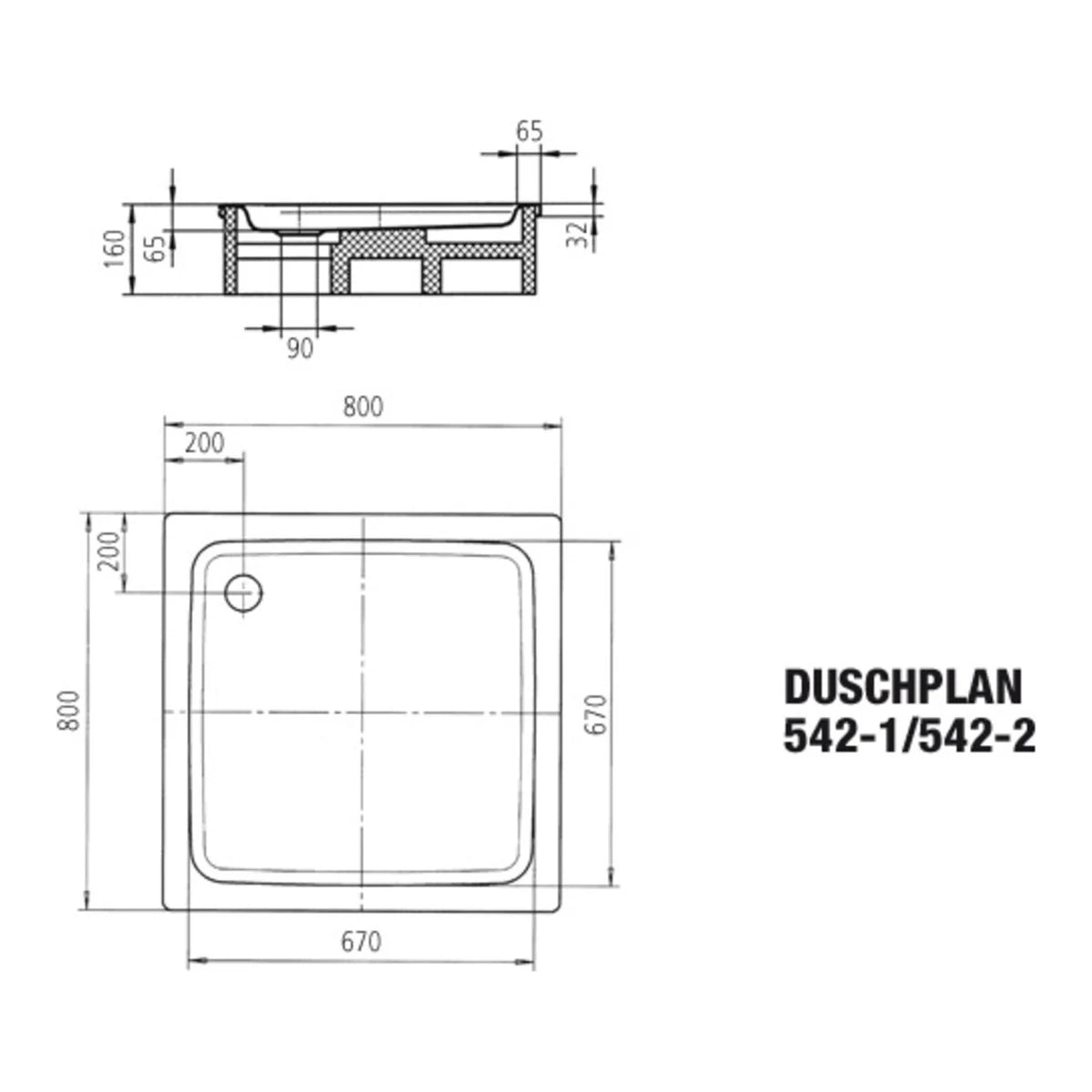 Kaldewei DUSCHPLAN Quadrat-Duschwanne aus Stahl