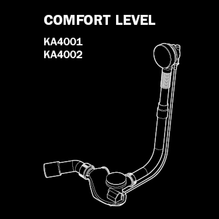 Kaldewei COMFORT-LEVEL Ab- & Überlaufgarnitur für Normalform