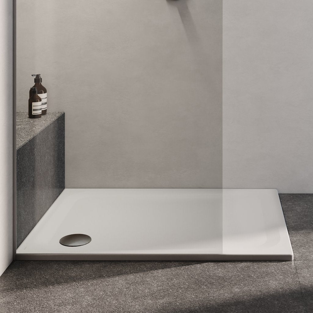 Laufen Platina Stahl Rechteck-Duschwanne extra flach