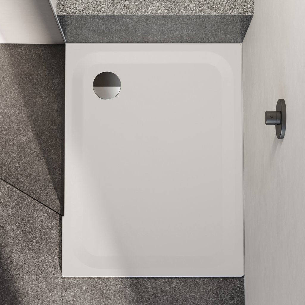 Laufen Platina Stahl Rechteck-Duschwanne extra flach