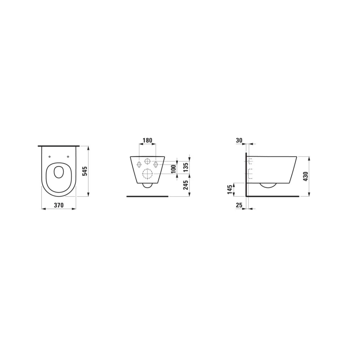 Laufen Kartell Wand-WC Tiefspüler rimless mit Silent Flush inkl. Deckel