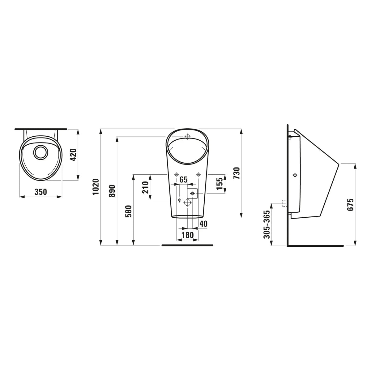 Laufen Lema Urinal elektronischer Steuerung (Netzbetrieb)