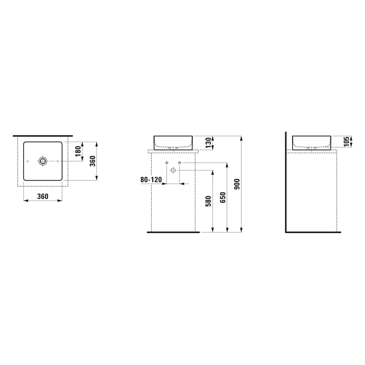 Laufen Living Square Waschtisch-Schale