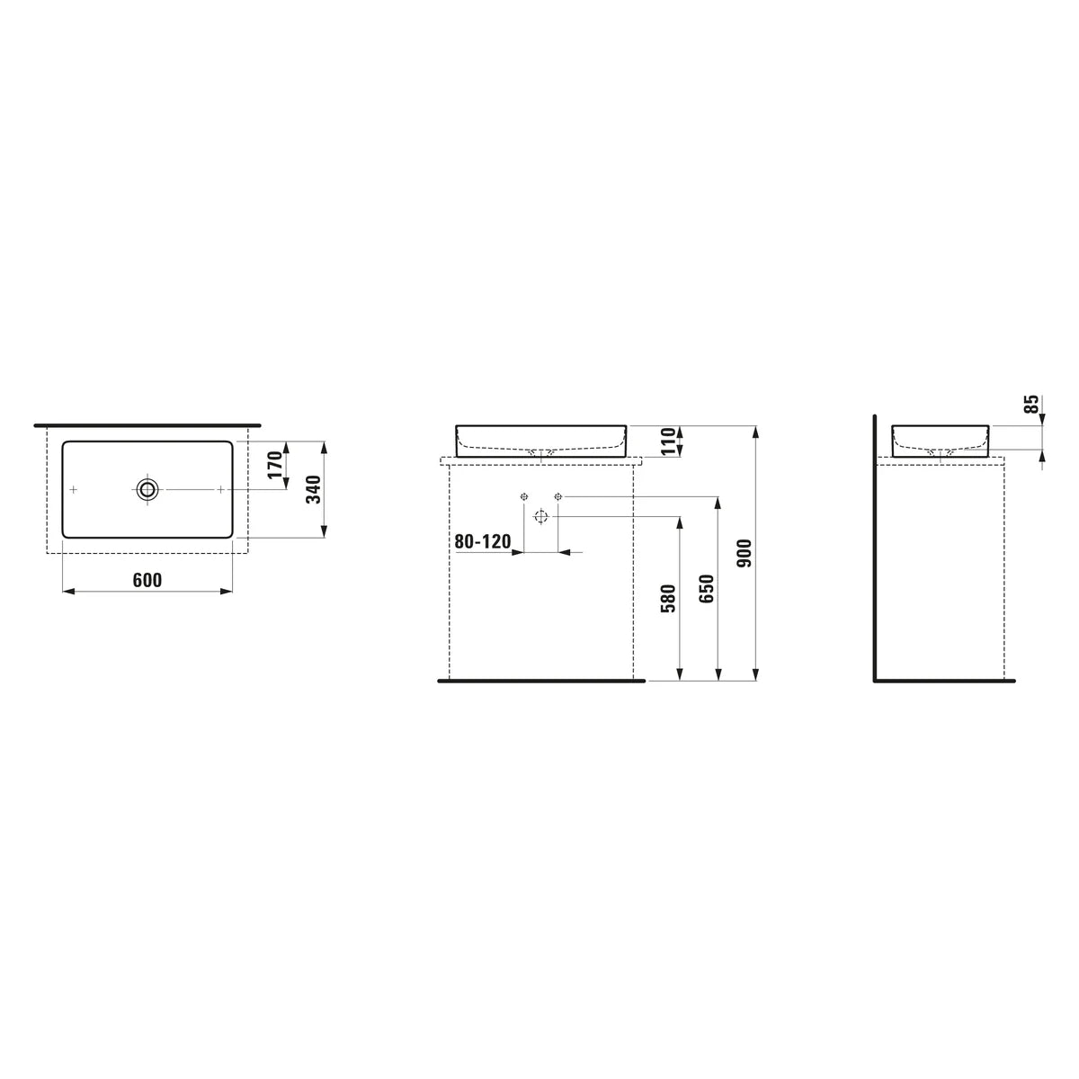 Laufen Living Square Waschtisch-Schale
