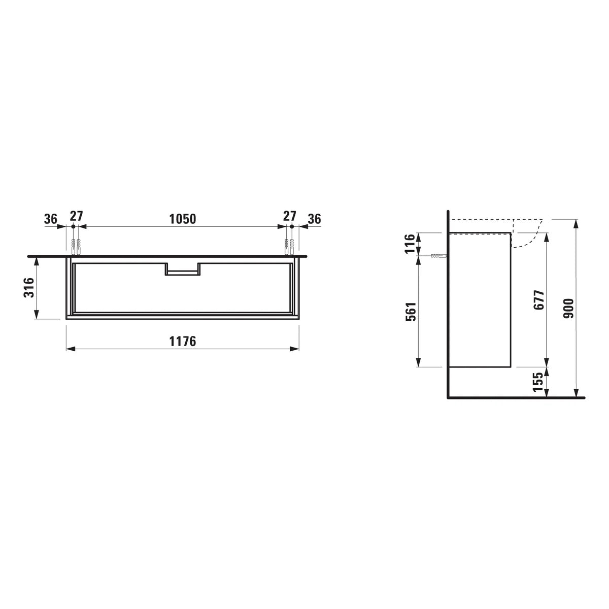 Laufen NewClass Waschtischunterbau