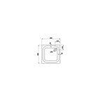 Laufen Platina Stahl Quadrat-Duschwanne mit Eckablauf