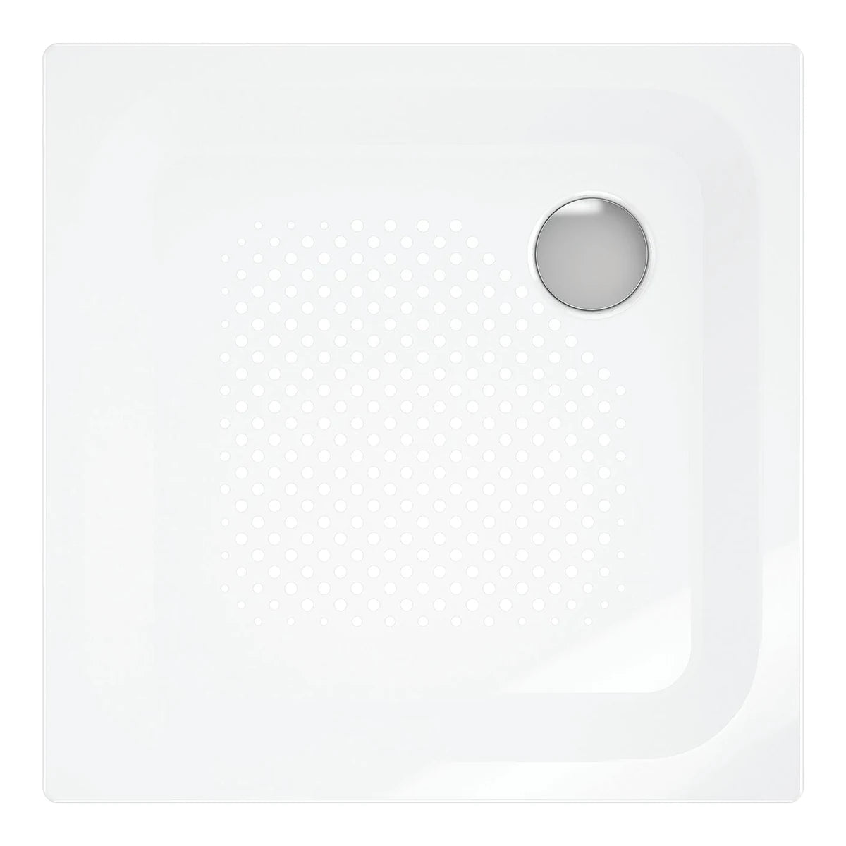 Laufen Platina Stahl Quadrat-Duschwanne mit Eckablauf