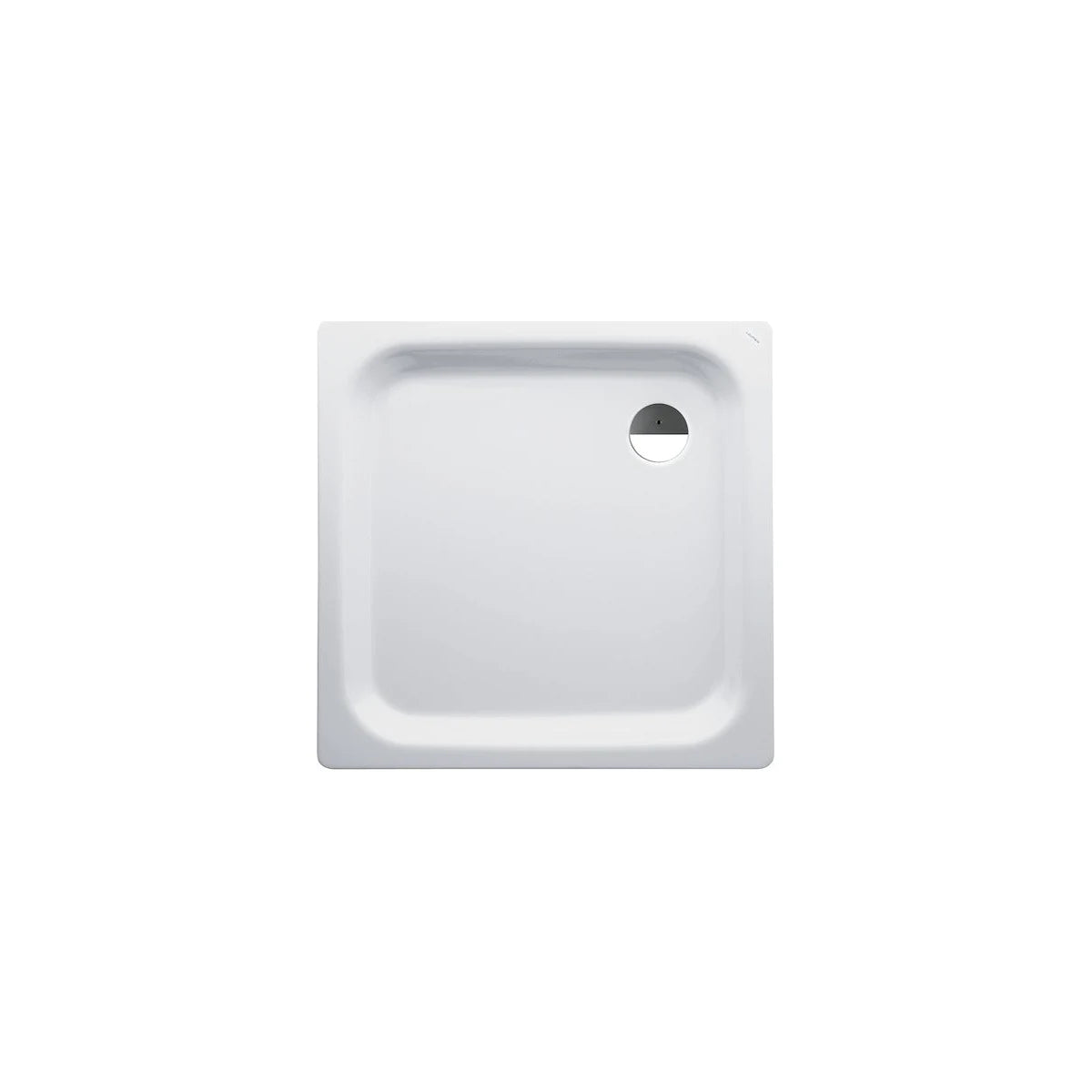 Laufen Platina Stahl Quadrat-Duschwanne mit Eckablauf