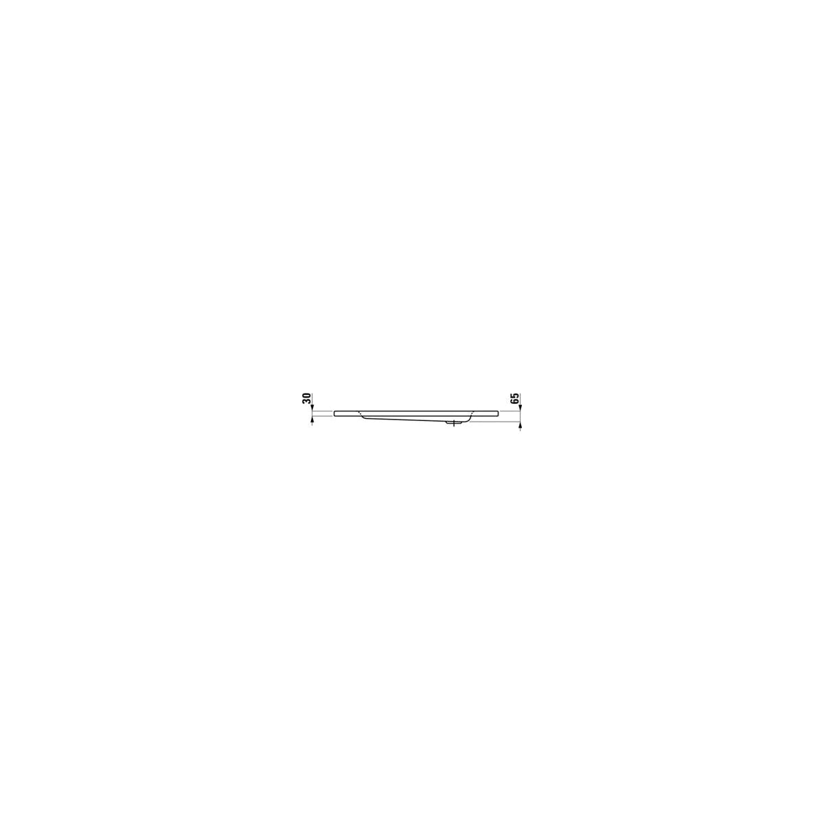 Laufen Platina Stahl Quadrat-Duschwanne mit Eckablauf