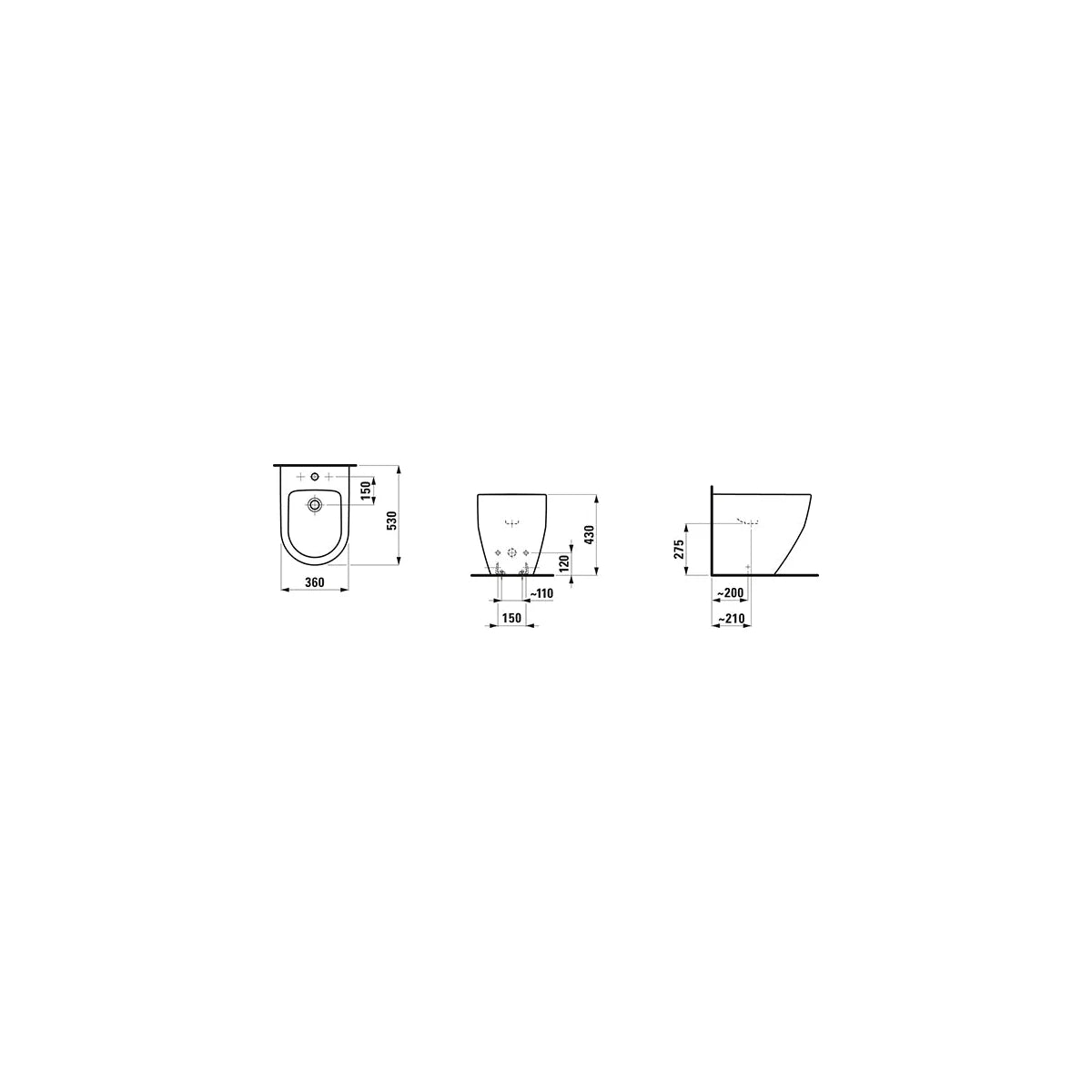 Laufen Pro Stand-Bidet