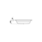 Laufen Thallium Duo Oval-Badewanne mit 2 Rückenschrägen