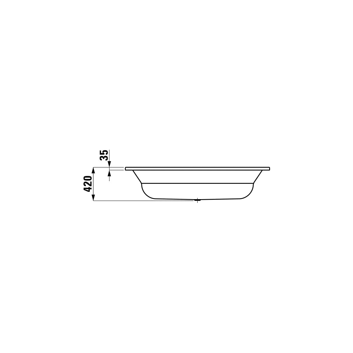 Laufen Thallium Duo Oval-Badewanne mit 2 Rückenschrägen