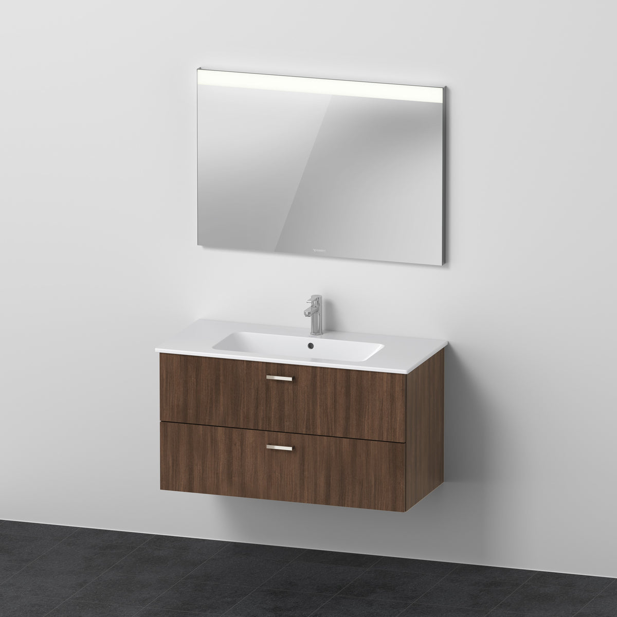 Duravit XBase Waschtisch und Unterbau mit Spiegel