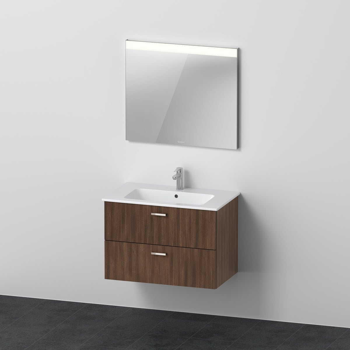 Duravit XBase Waschtisch mit Unterbau und Spiegel