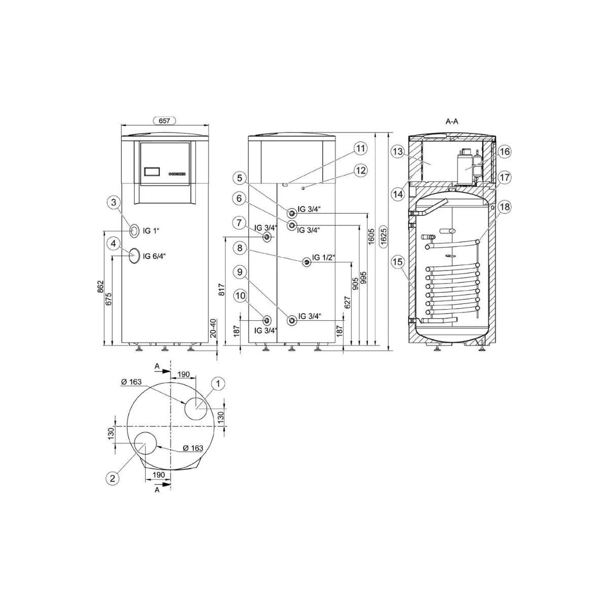 Ochsner Europa 250DK Warmwasserwärmepumpe 250 l