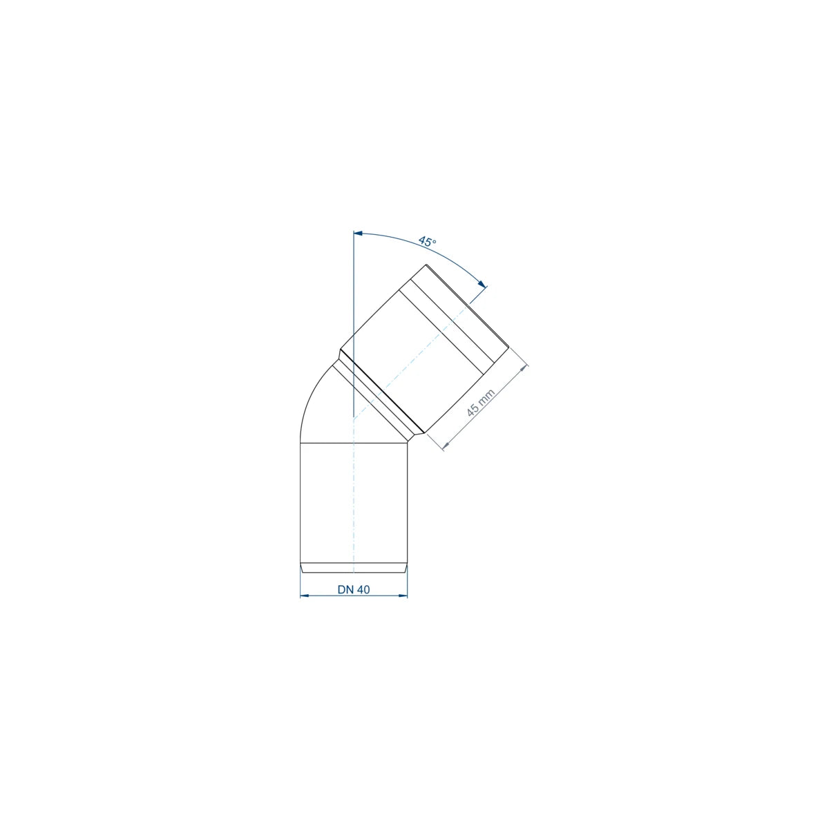 Poloplast POLO-KAL XS Bogen 45°