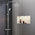 GROHE Duschsystem Euphoria System 260 27296_3, Thermostatbatterie mit Aquadimmer, 450mm Duscharm, Kopfbr. Euphoria 260 (26455), max. DF (bei 3 bar): 16 l/min, Handbr. Euphoria 110 Massage (27221), max. DF (bei 3 bar): 9,5 l/min, CoolTouch, chrom