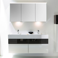 Burgbad Yumo Waschtisch mit Unterbau und LED-Spiegelschrank