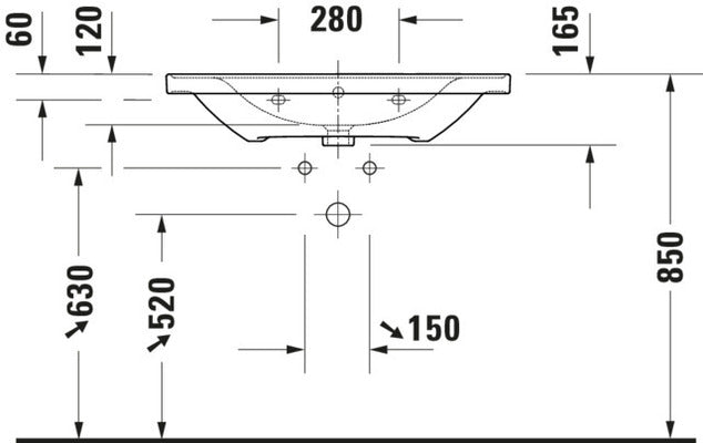 Duravit D-Neo Möbel-Waschtisch