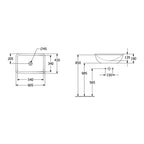 Villeroy & Boch Loop & Friends Einbau Waschtisch von oben