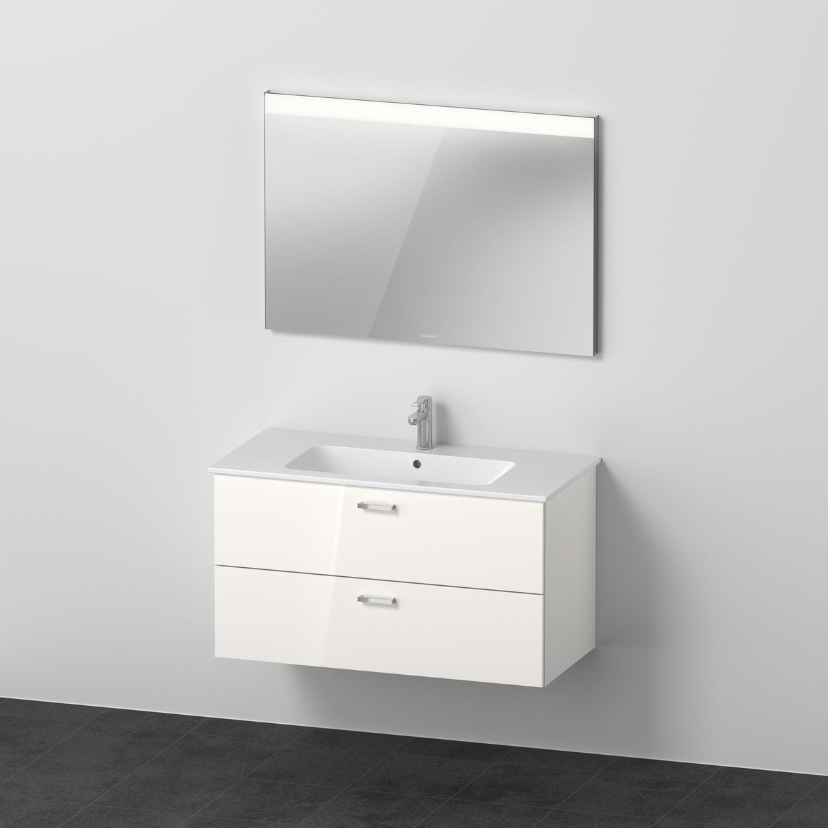 Duravit XBase Waschtisch und Unterbau mit Spiegel
