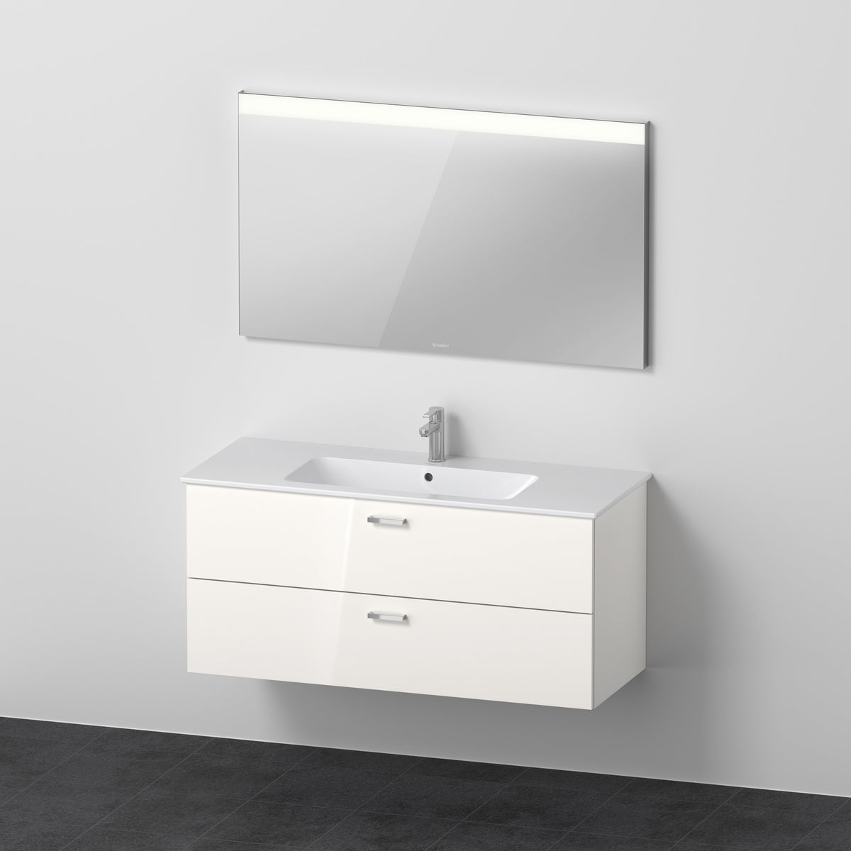 Duravit XBase Waschtisch und Unterbau mit Spiegel