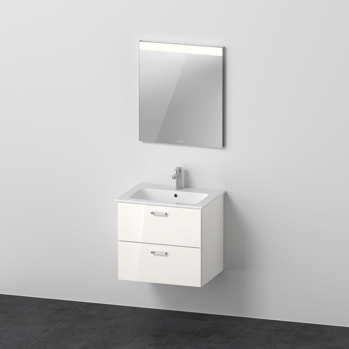 Duravit XBase Waschtisch mit Unterbau und Spiegel