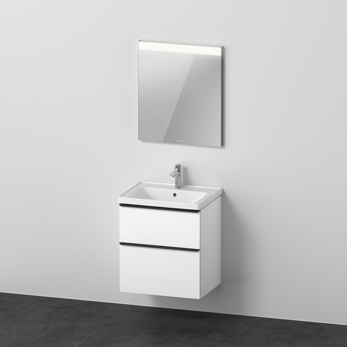 Duravit D-Neo Waschtisch mit Unterbau und LED-Spiegel