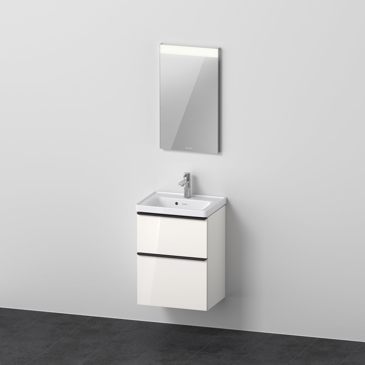 Duravit D-Neo Handwaschbecken mit Unterbau mit LED-Spiegel