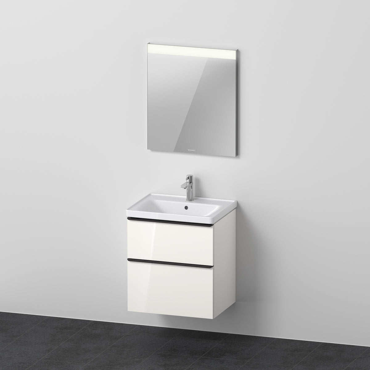 Duravit D-Neo Waschtisch mit Unterbau und LED-Spiegel