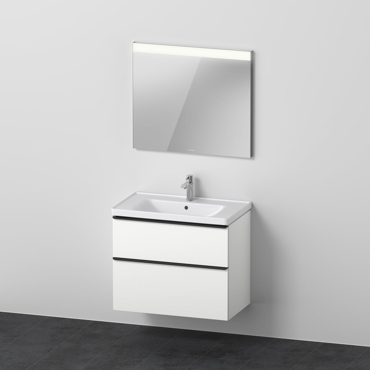 Duravit D-Neo Waschtisch mit Unterbau und LED-Spiegel