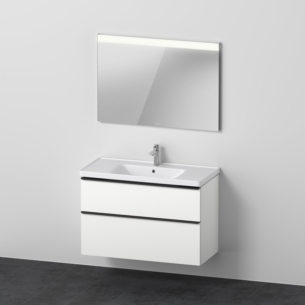 Duravit D-Neo Waschtisch mit Unterbau und LED-Spiegel